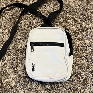 Brixley White Crossbody Bag with Black Accents